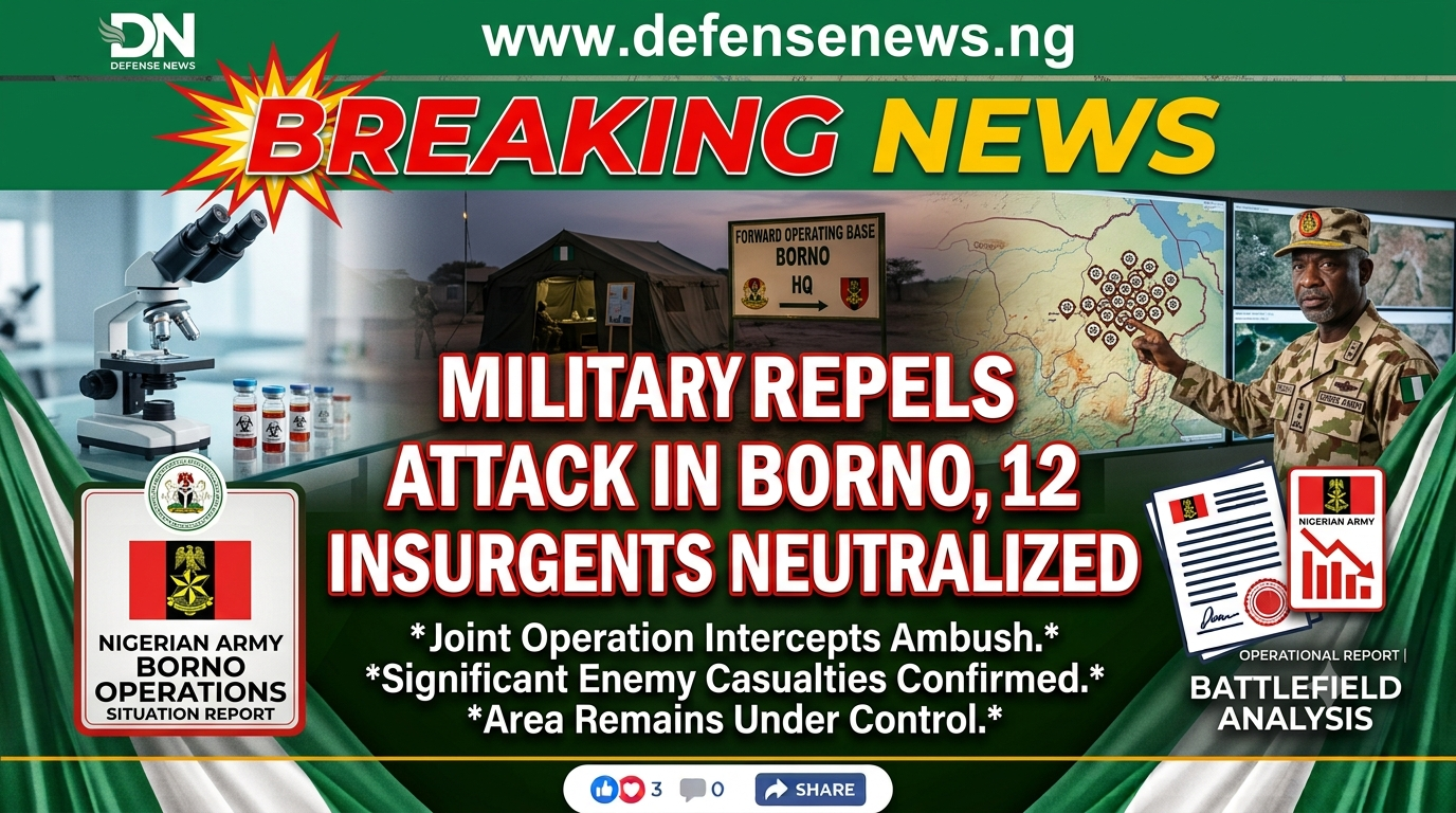 Military repels attack in Borno, 12 insurgents neutralized - Featured image